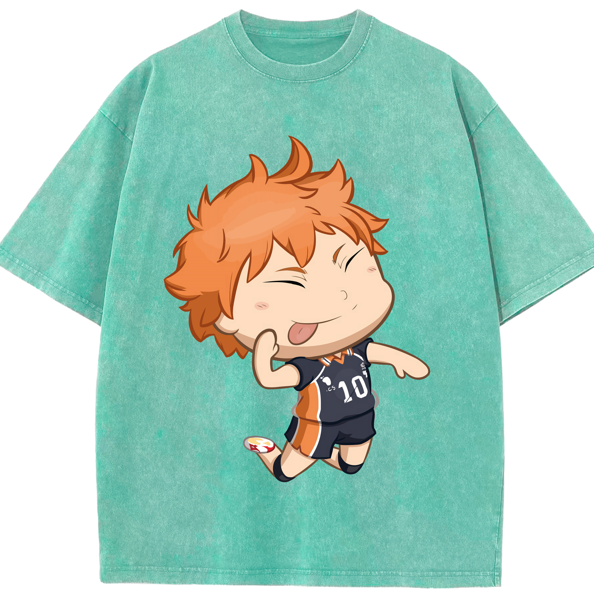 （画像用） ハイキュー!! Haikyu!! 綿100% ヴィンテージ風 半袖Tシャツ（フロントプリント）